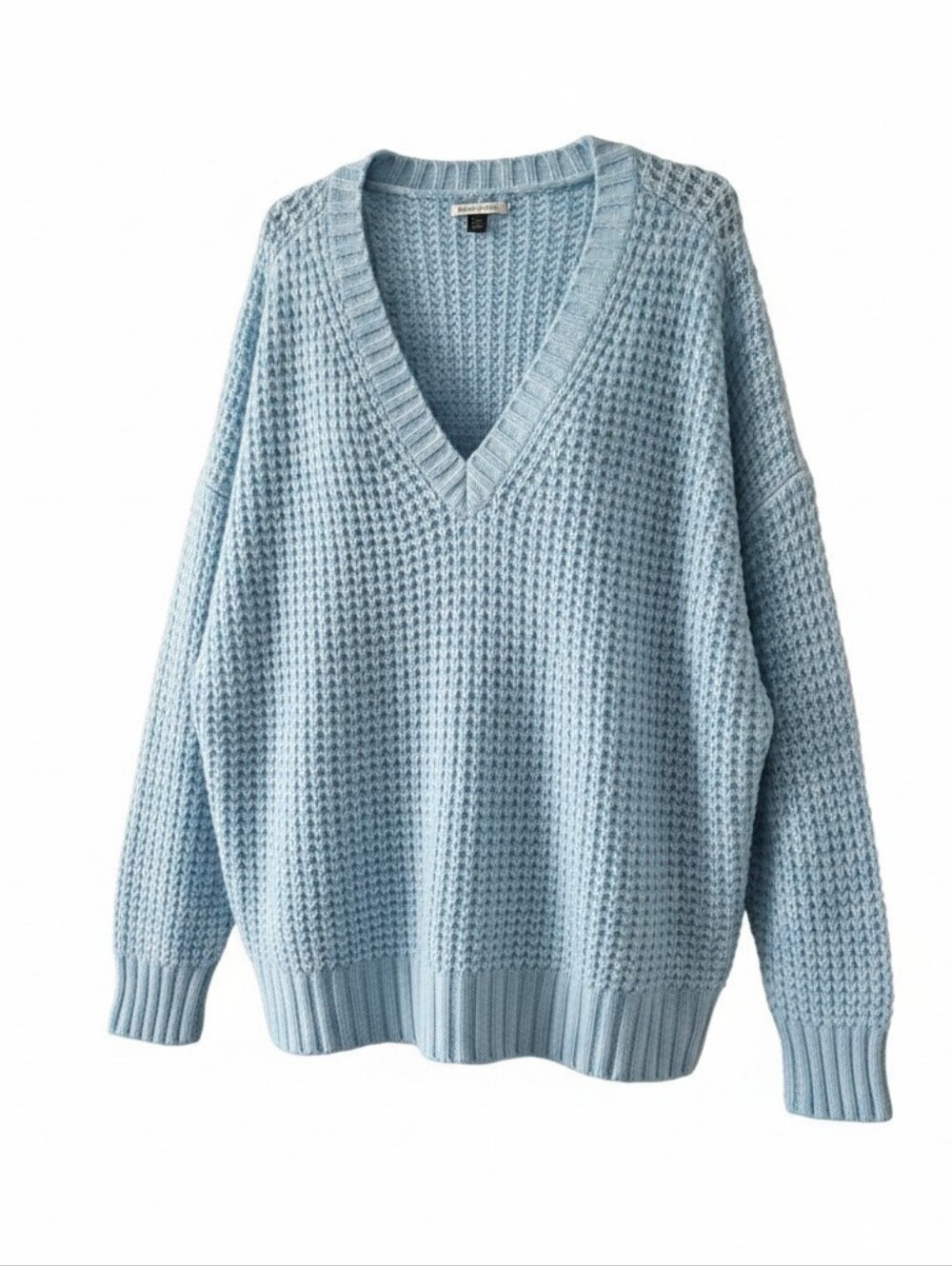 American Eagle V-Neck Waffle Knit Sweater